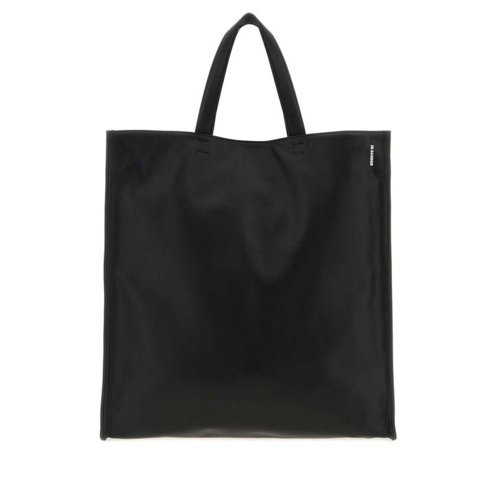 Jil Sander Men Black Leather Light Shopping Bag